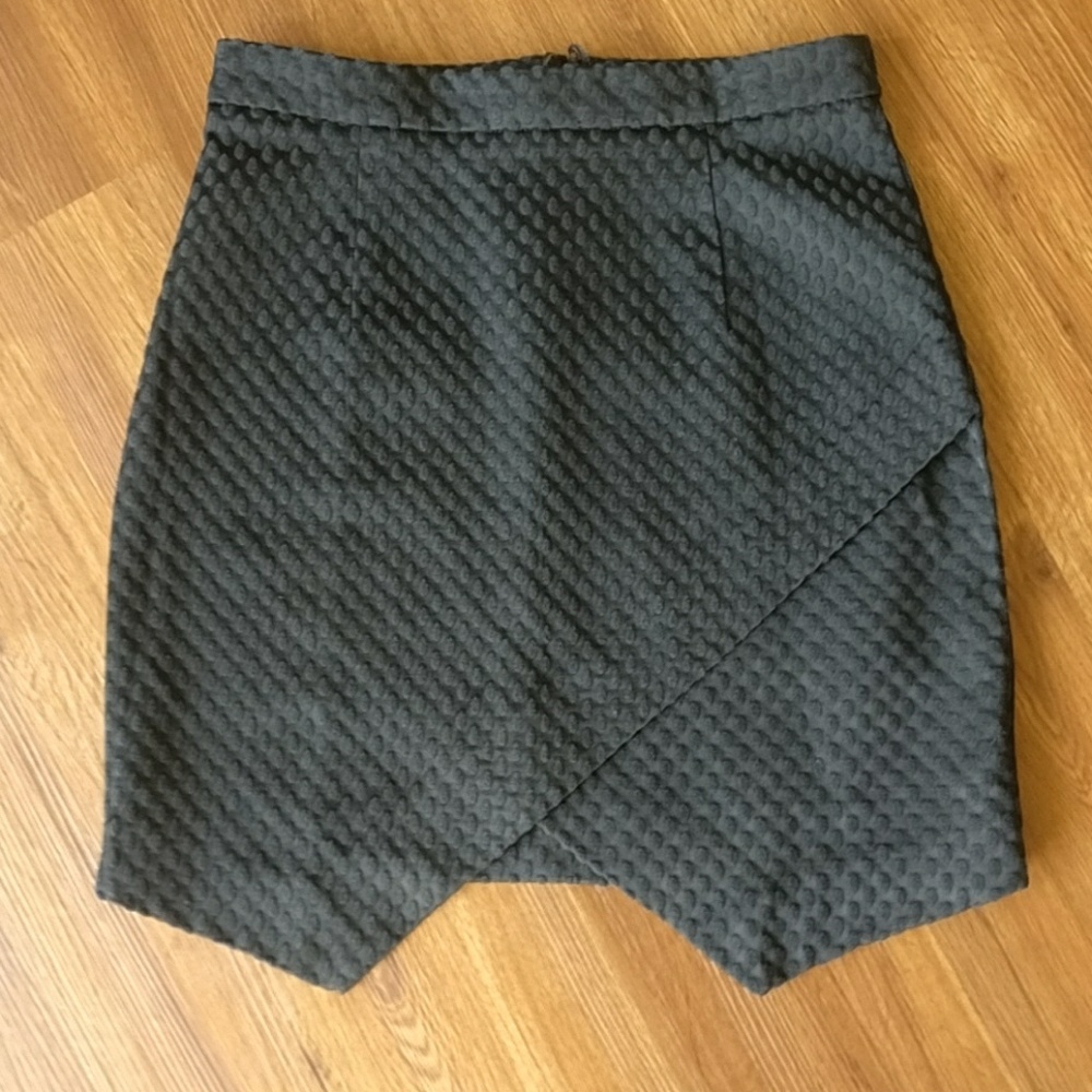 H&M Textured Asymmetrical Mini Skirt